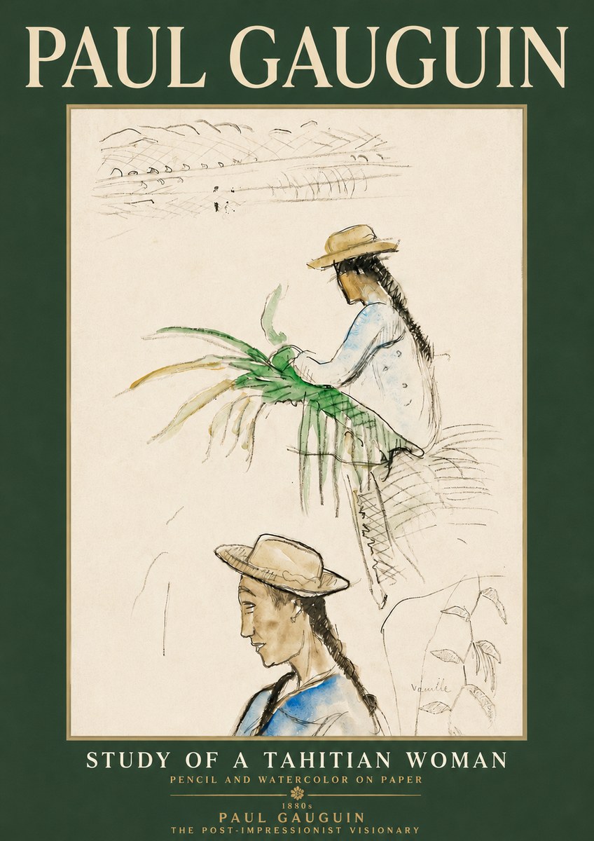 Paul Gauguin Study of a Tahitian Woman I No4 - Plakat