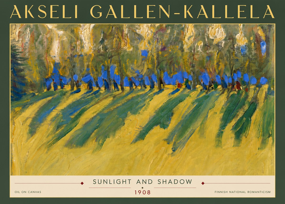 Akseli Gallen-Kallela Sunlit Field and Trees No6 - Plakat