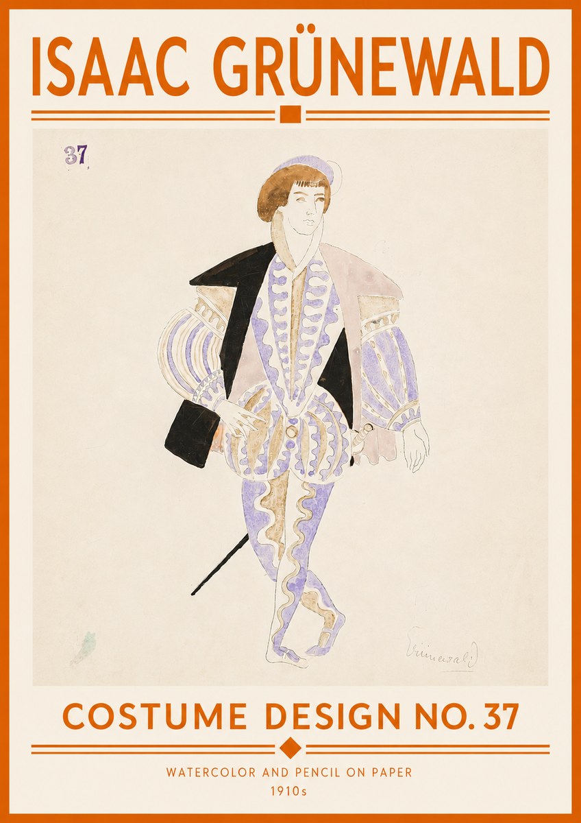 Isaac Grünewald Costume Design No. 37 No5 - Plakat