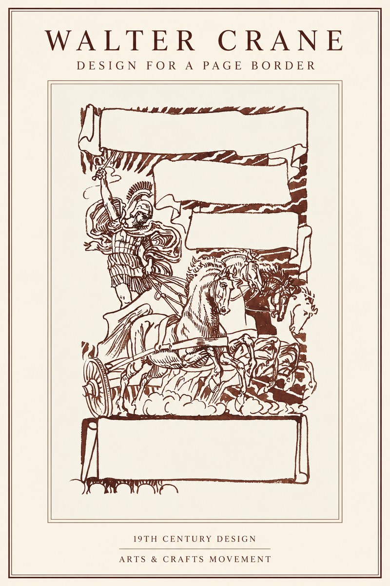 Walter Crane Design for a Page Border No1 - Plakat