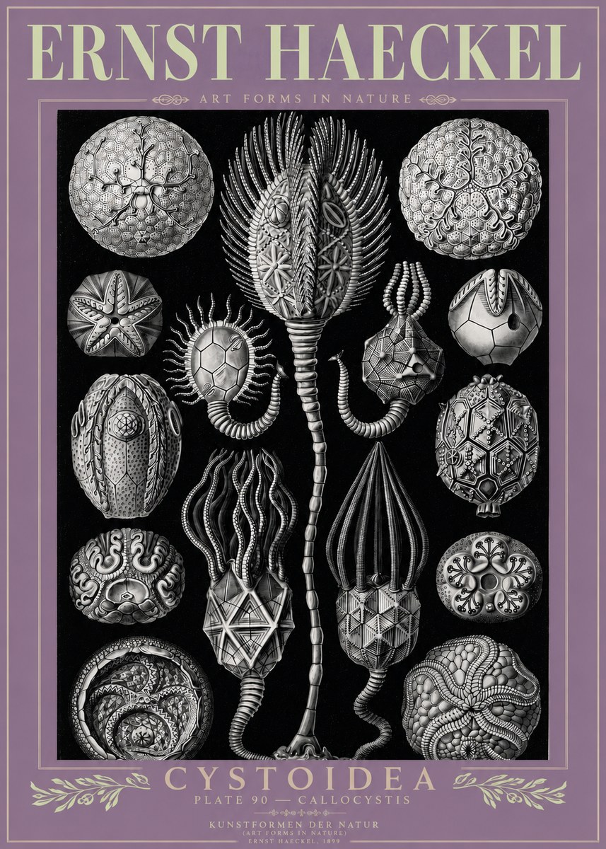 Ernst Haeckel Cystoidea - Callocystis No3 - Plakat