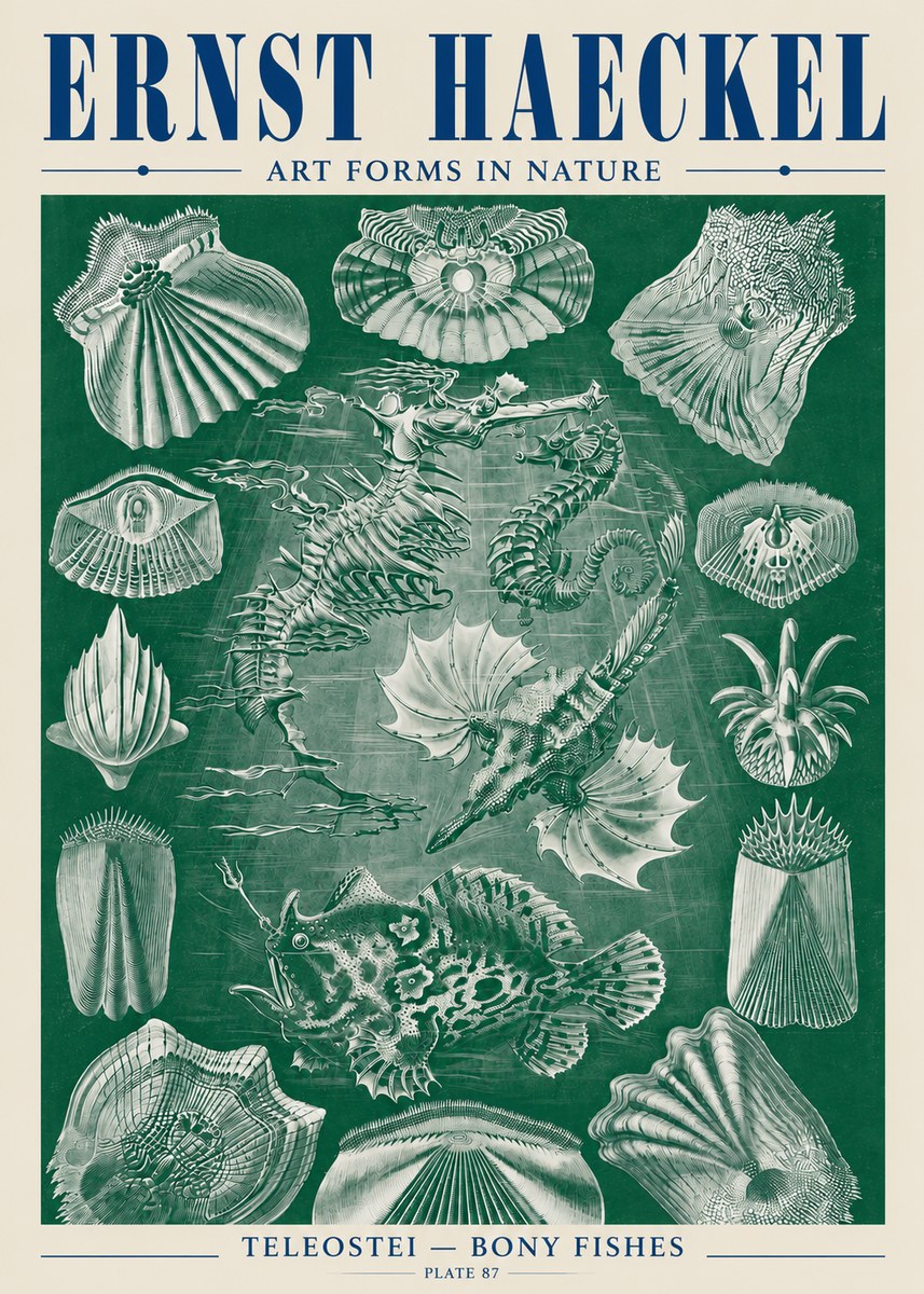 Ernst Haeckel Teleostei - Bony Fishes No5 - Plakat
