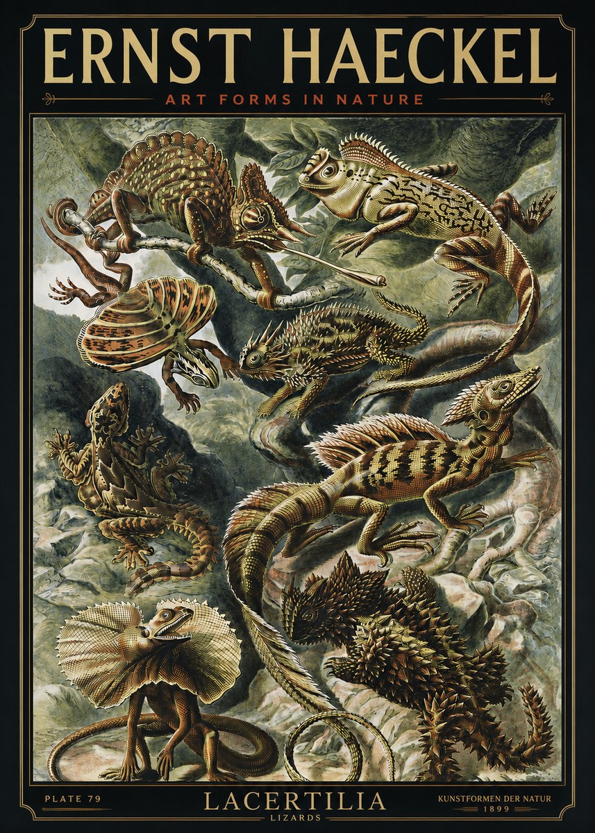 Ernst Haeckel Lacertilia Lizards No3 - Plakat