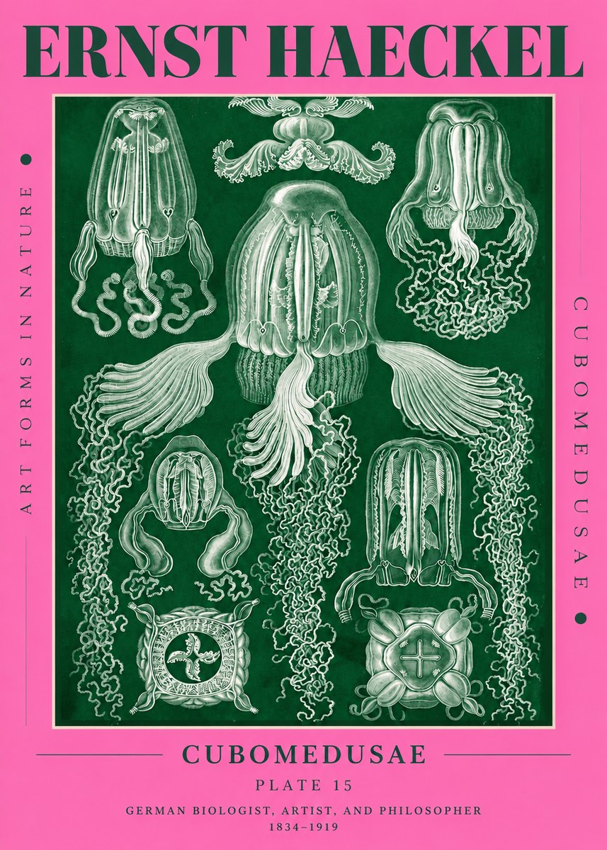 Ernst Haeckel Cubomedusae No4 - Plakat