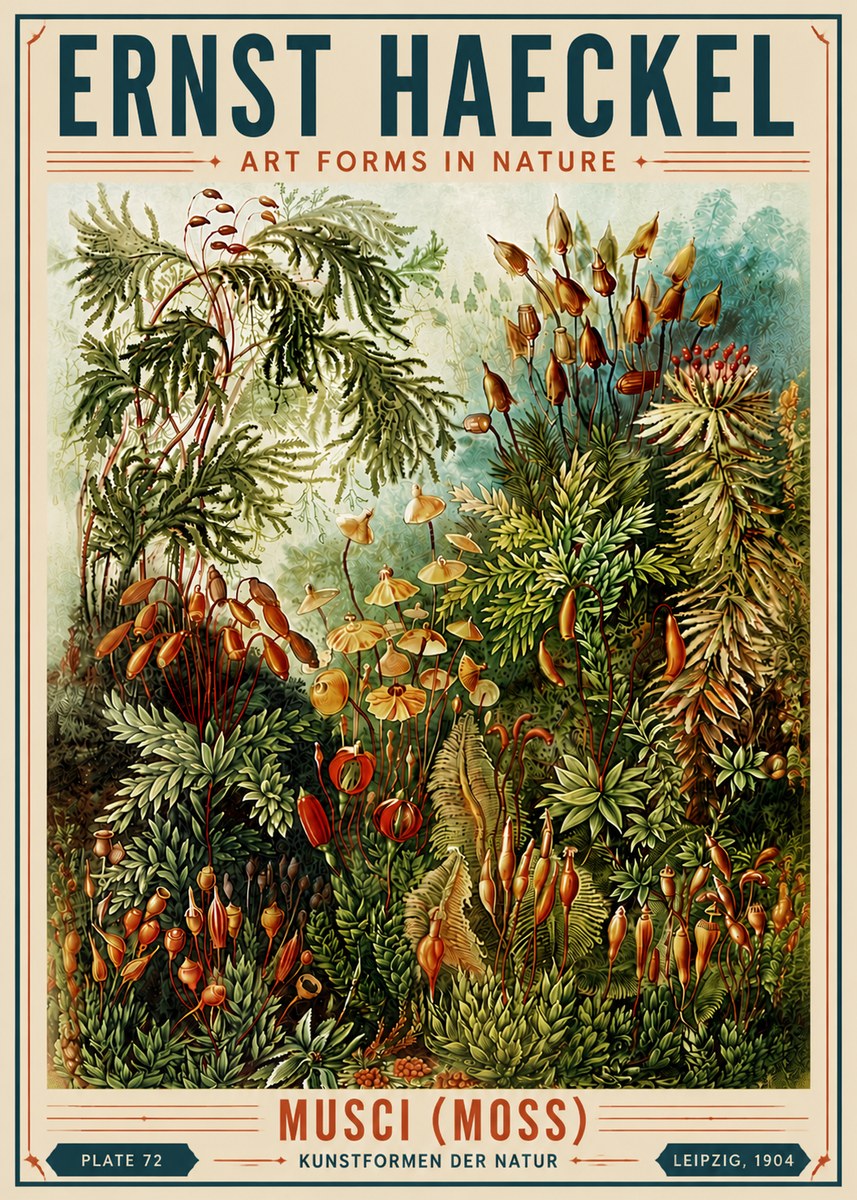 Ernst Haeckel Musci (Moss) No6 - Plakat