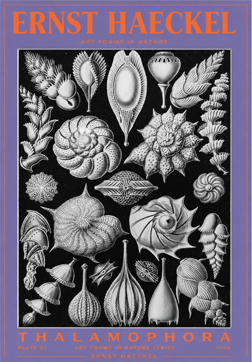Ernst Haeckel Thalamophora No3 - Plakat