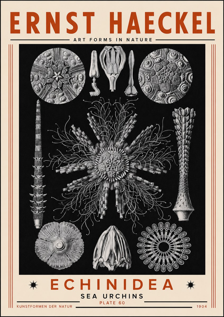 Ernst Haeckel Echinidea Sea Urchins No5 - Plakat