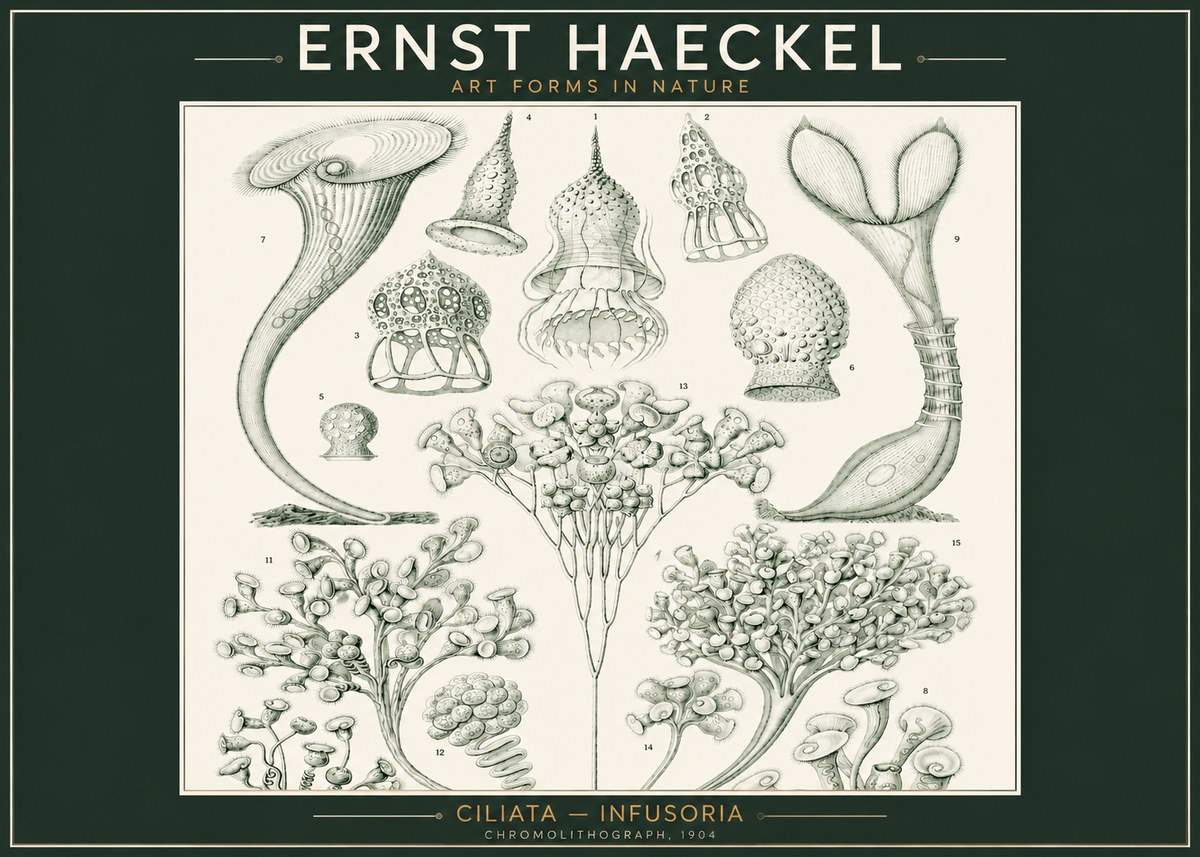 Ernst Haeckel Ciliata - Infusoria - Plate 3 No2 - Plakat