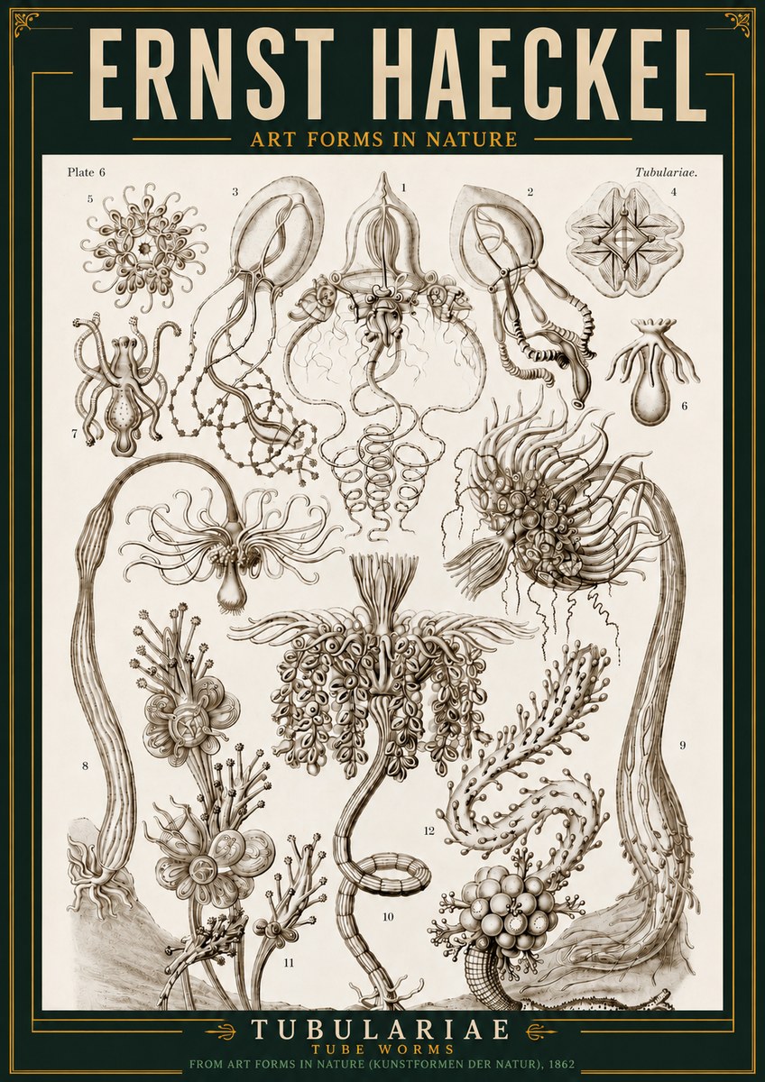 Ernst Haeckel Tubulariae No3 - Plakat