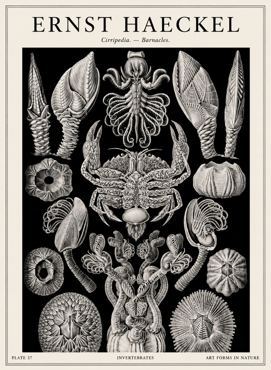 Ernst Haeckel Cirripedia Barnacles No4 - Plakat