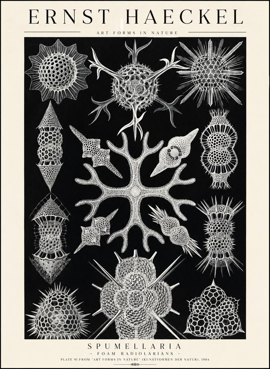 Ernst Haeckel Spumellaria No1 - Plakat