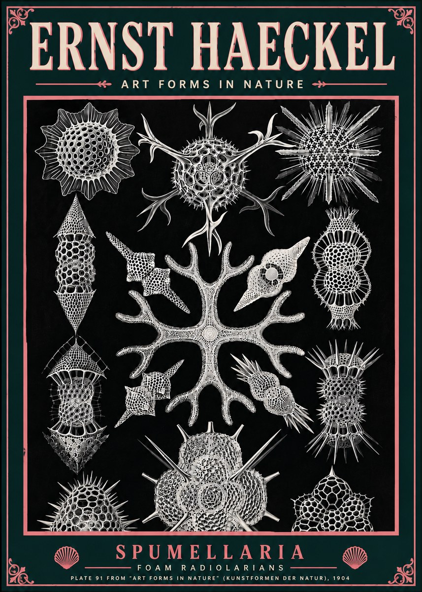 Ernst Haeckel Spumellaria No6 - Plakat