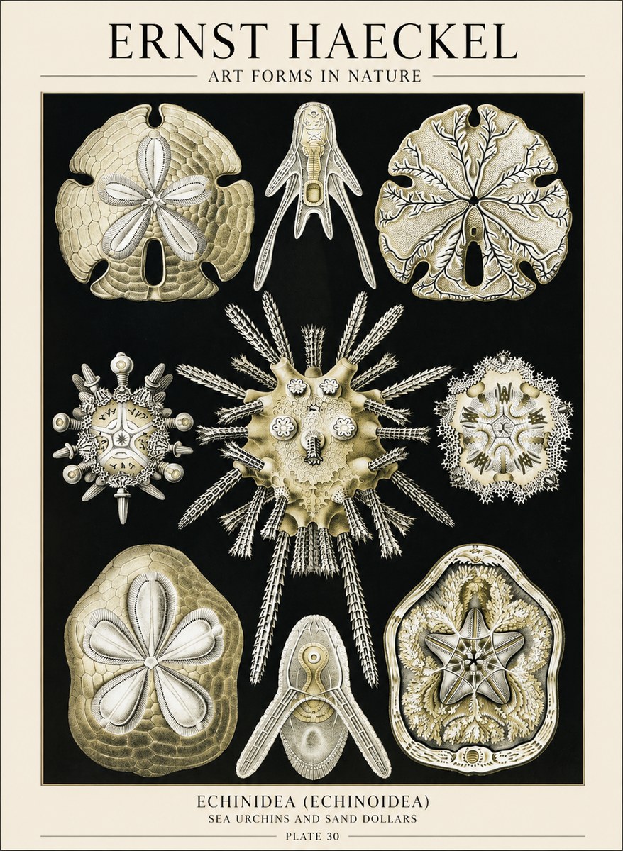 Ernst Haeckel Echinidea — Sea Urchins No6 - Plakat