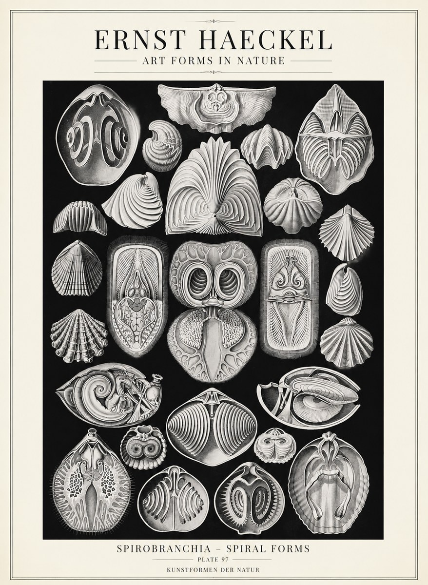 Ernst Haeckel Spirobranchia No4 - Plakat