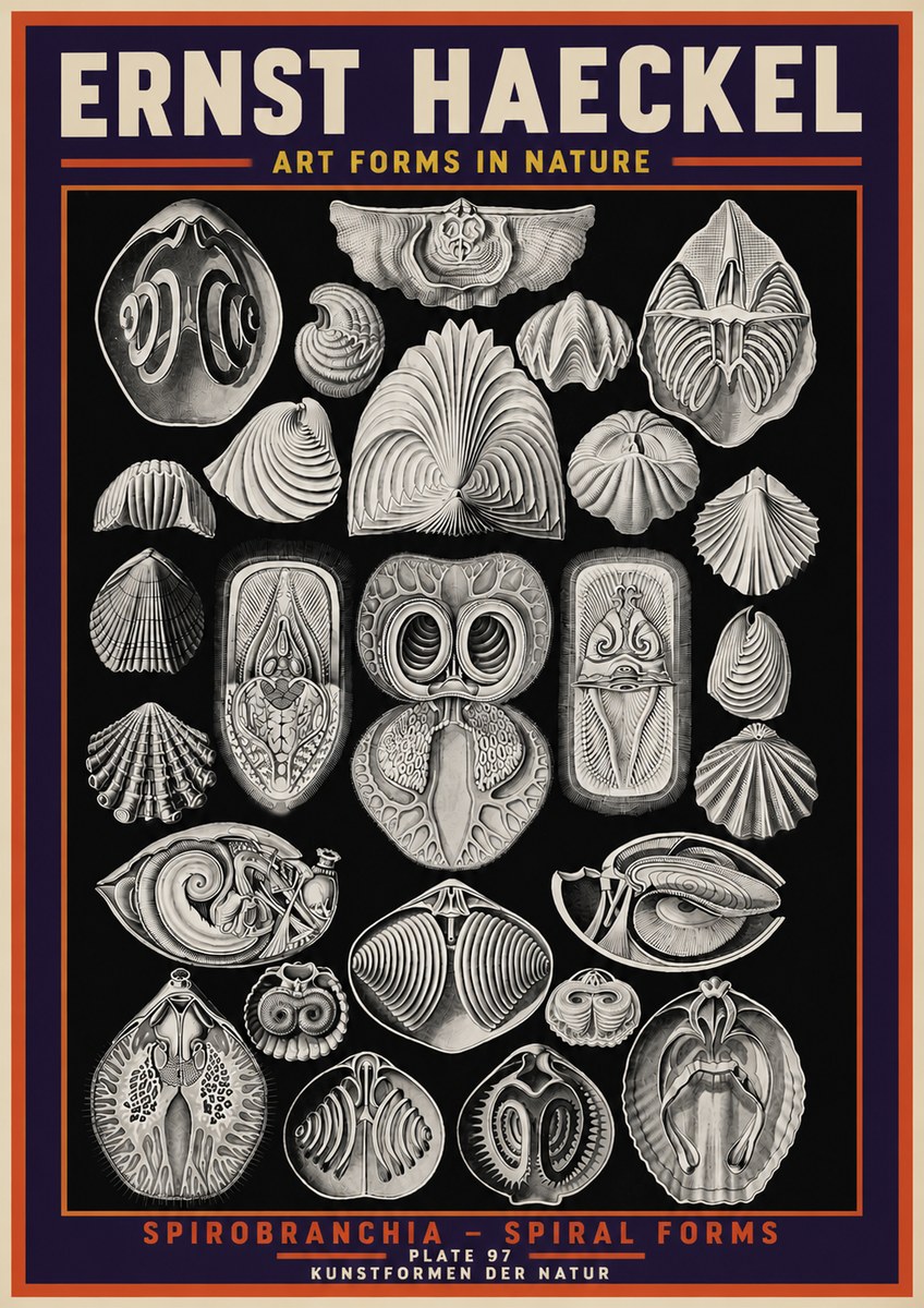 Ernst Haeckel Spirobranchia No5 - Plakat