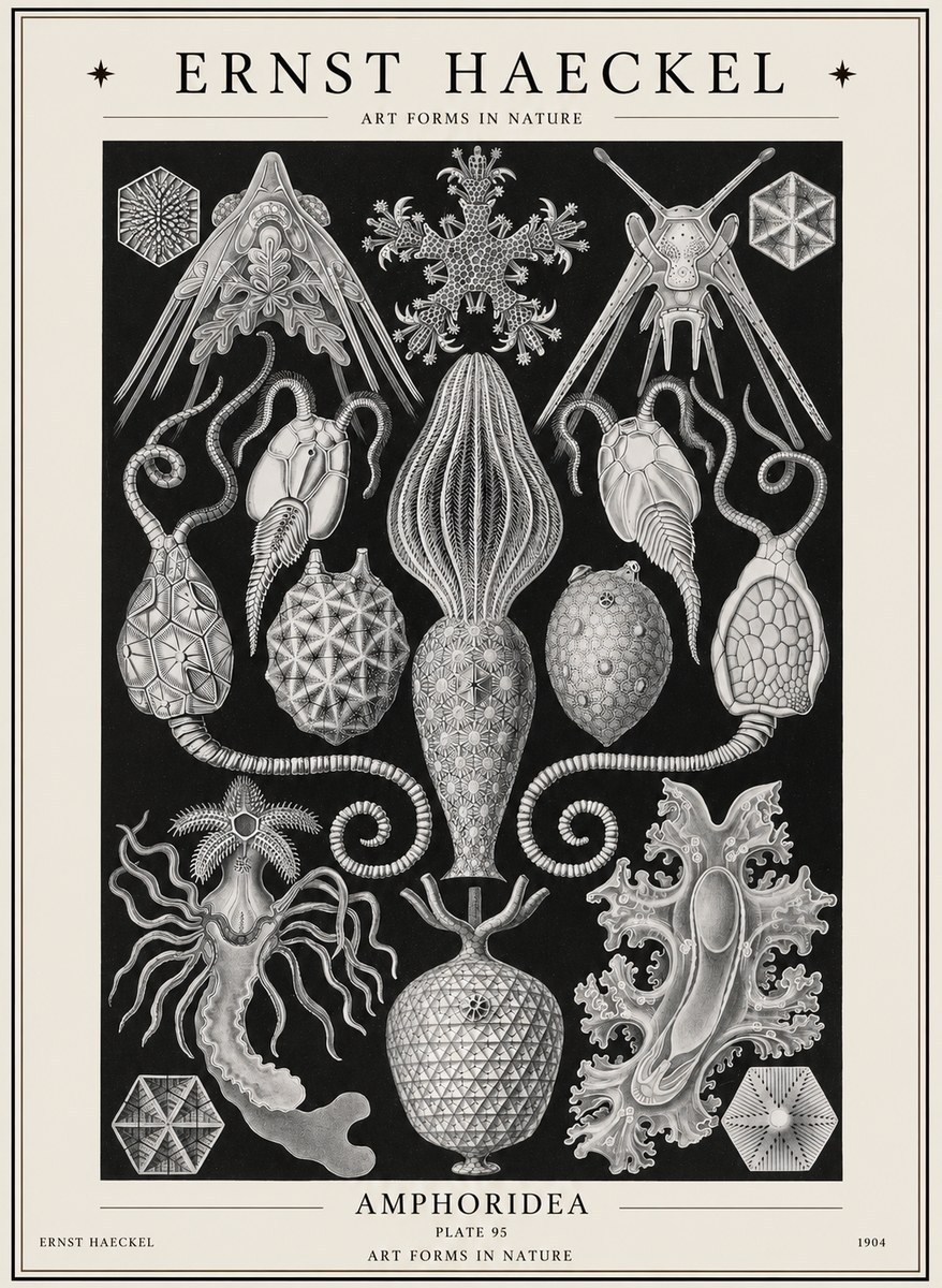 Ernst Haeckel Amphoridea No1 - Plakat