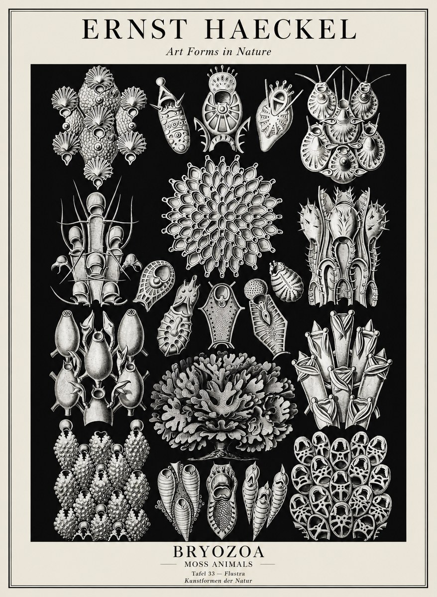 Ernst Haeckel Bryozoa No3 - Plakat