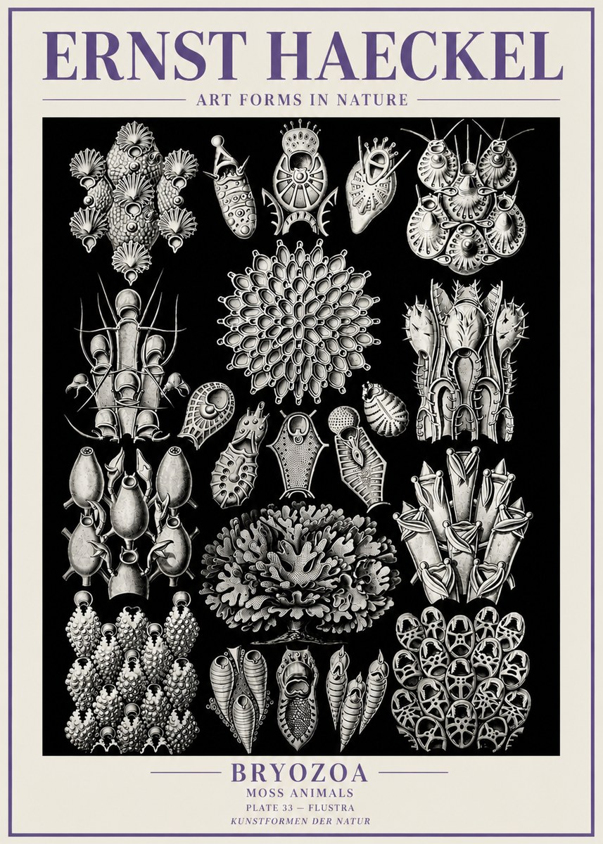 Ernst Haeckel Bryozoa No6 - Plakat