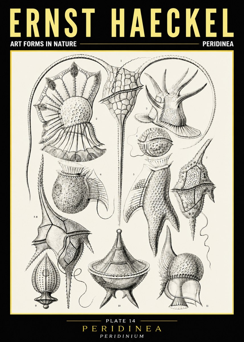 Ernst Haeckel Peridinea No6 - Plakat