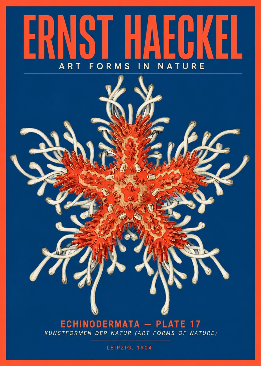 Ernst Haeckel Asteroidea Echinodermata Plate 28 No5 - Plakat