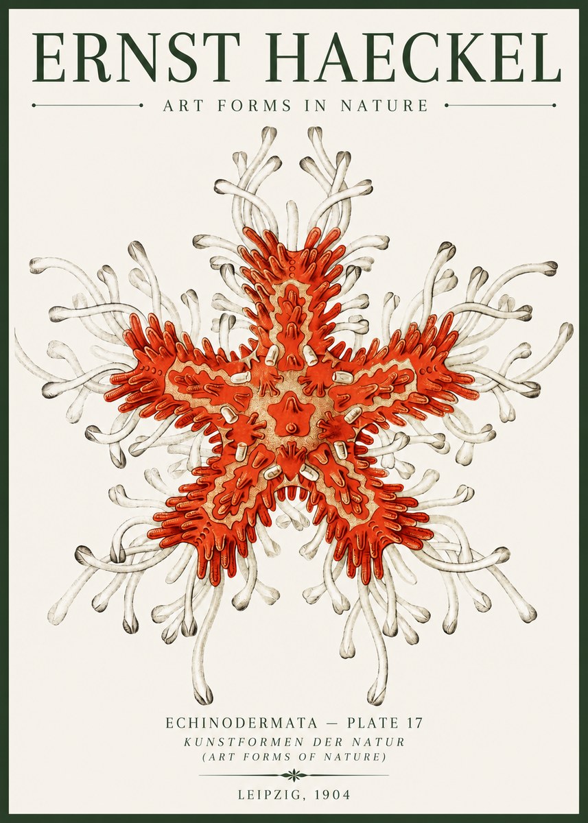 Ernst Haeckel Asteroidea Echinodermata Plate 28 No6 - Plakat