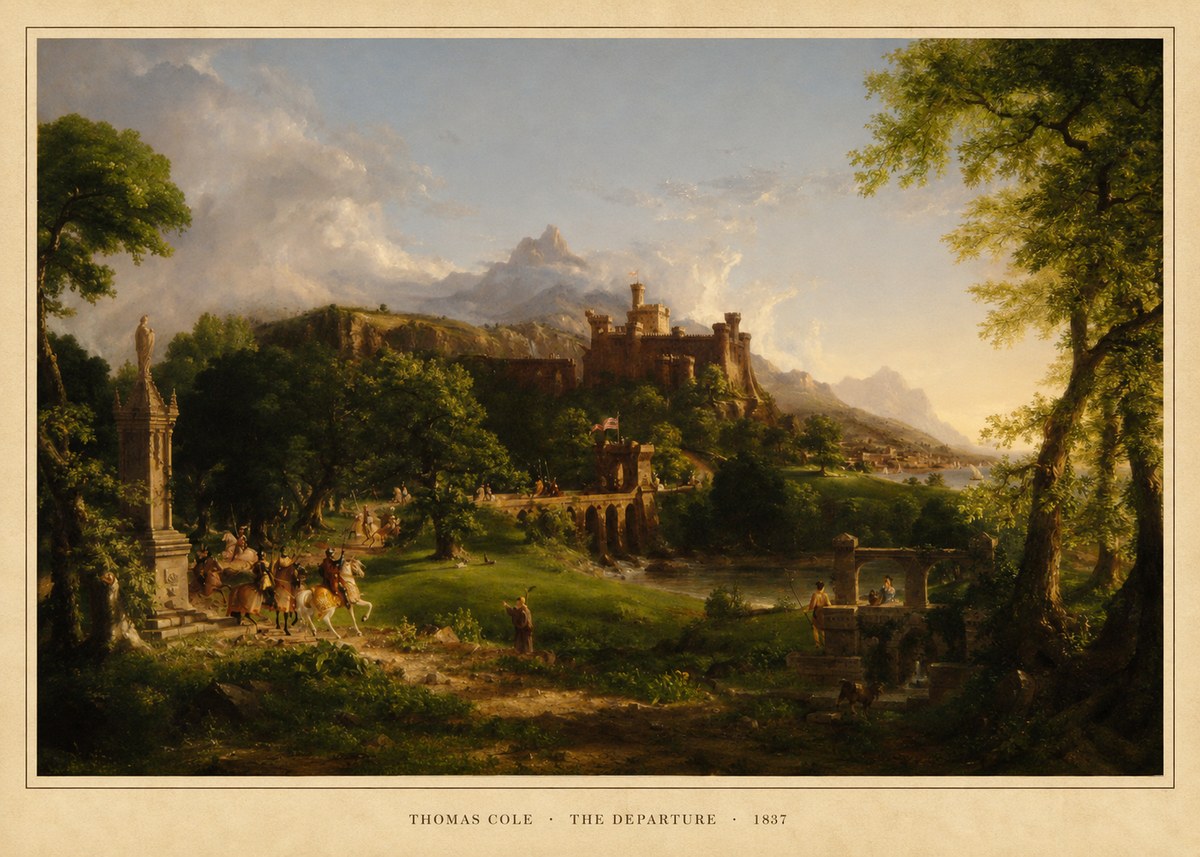 Thomas Cole The Departure I No6 - Plakat