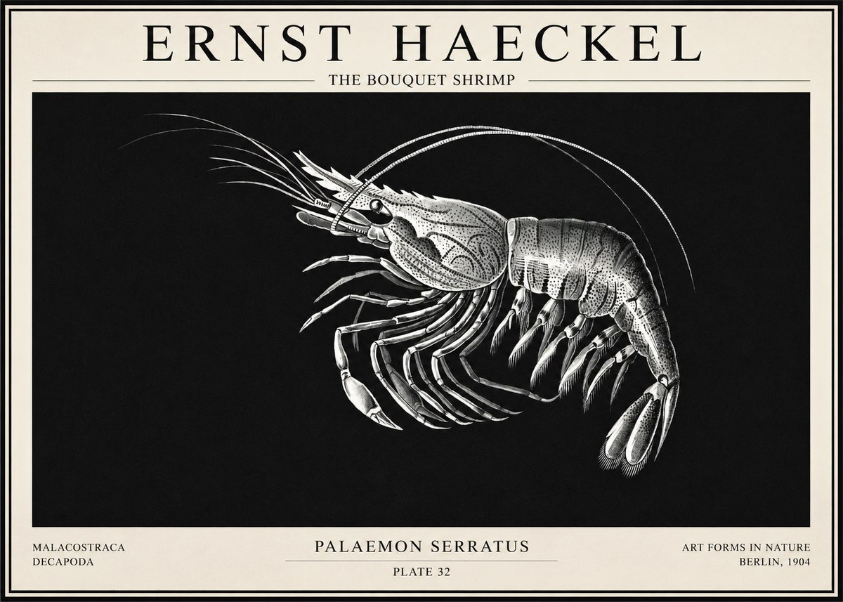 Ernst Haeckel Pandalus Borealis No6 - Plakat