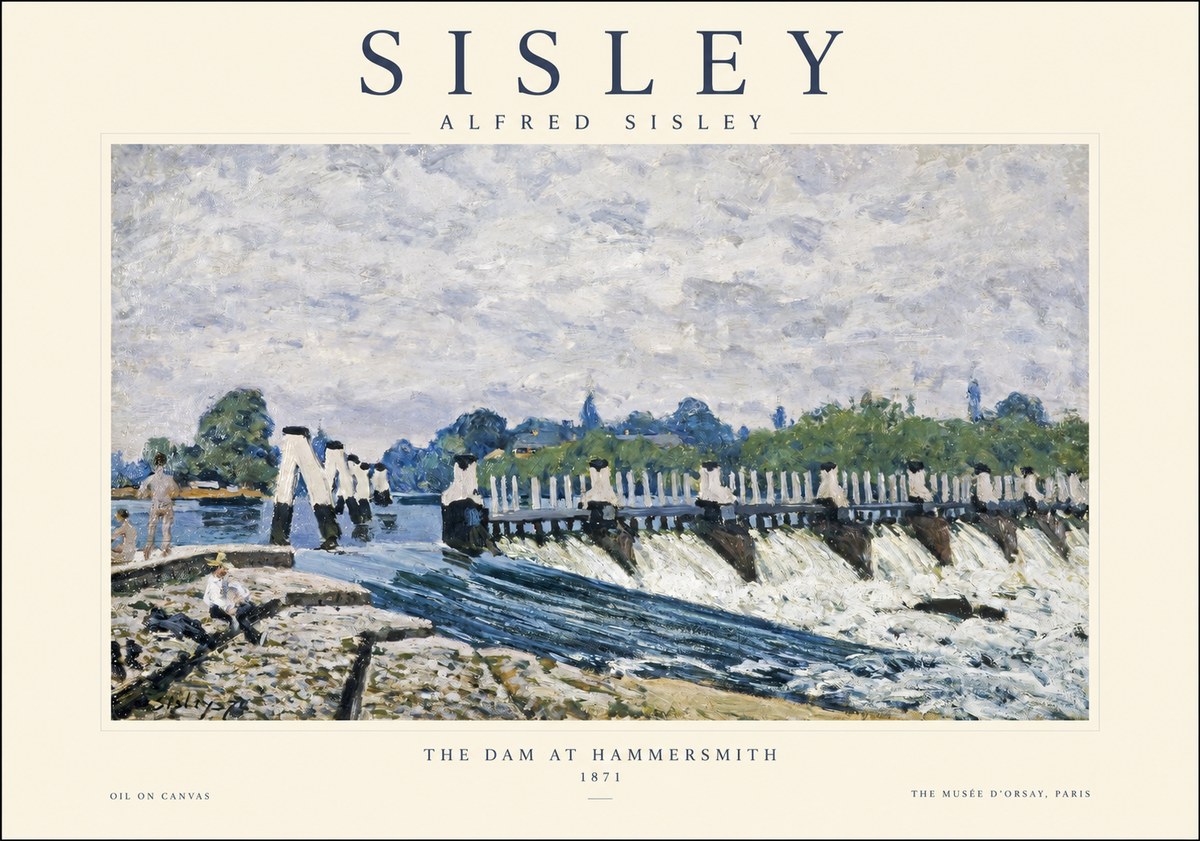 Sisley The Dam at Hammersmith No1 - Plakat