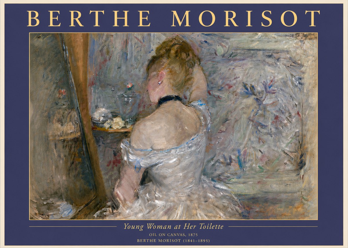 Berthe Morisot Young Woman at Her Toilette No6 - Plakat