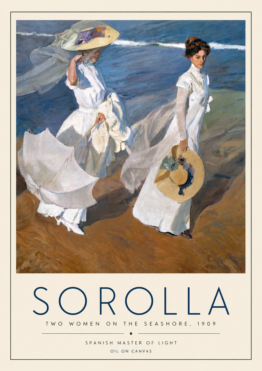 Sorolla Two Women on the Seashore, 1909 No5 - Plakat