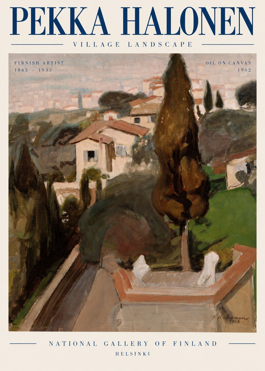 Pekka Halonen Village Landscape No6 - Plakat