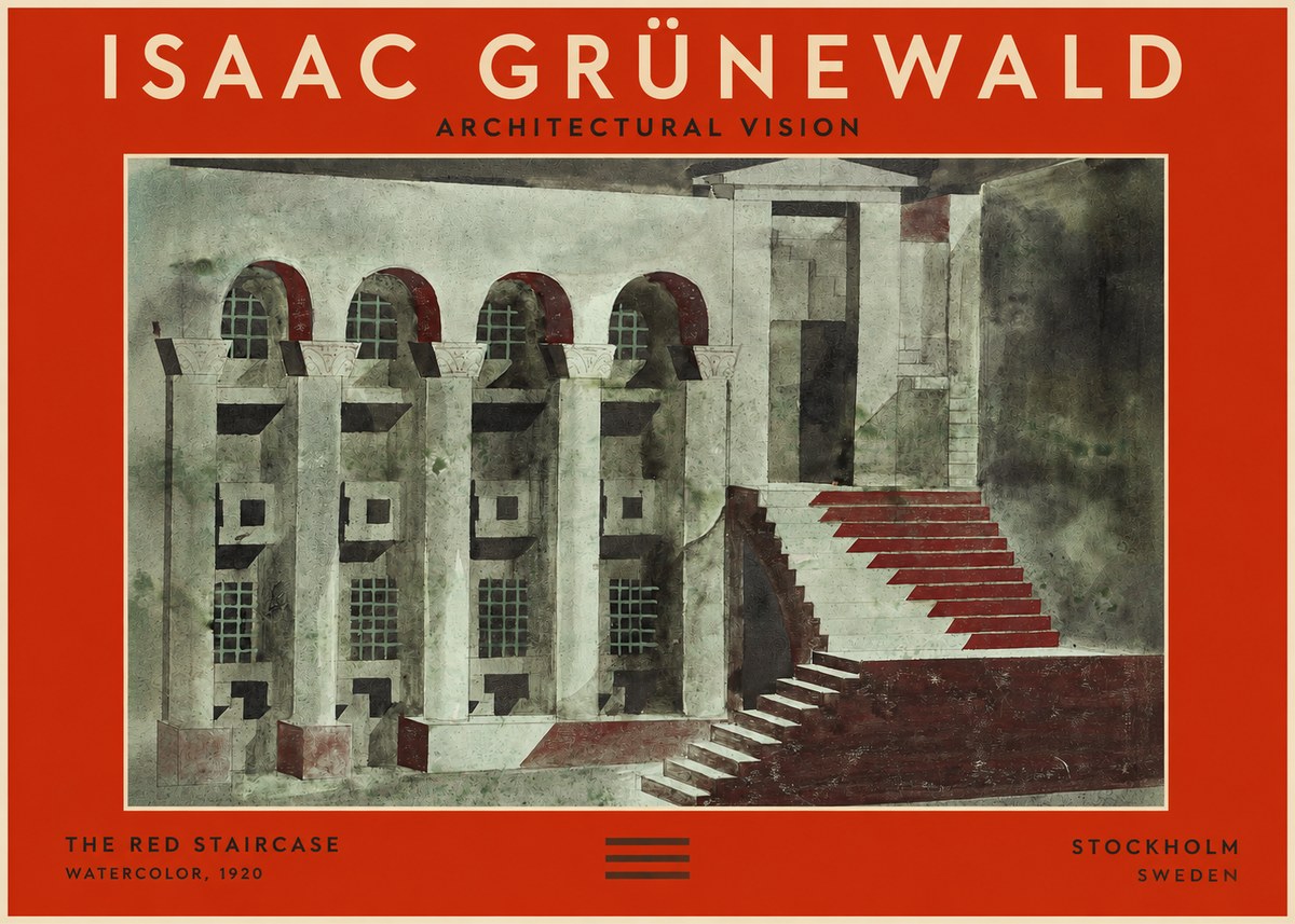 Isaac Grünewald The Steps of Silence No3 - Plakat