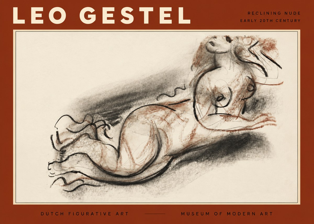 Leo Gestel Reclining Nude No2 - Plakat