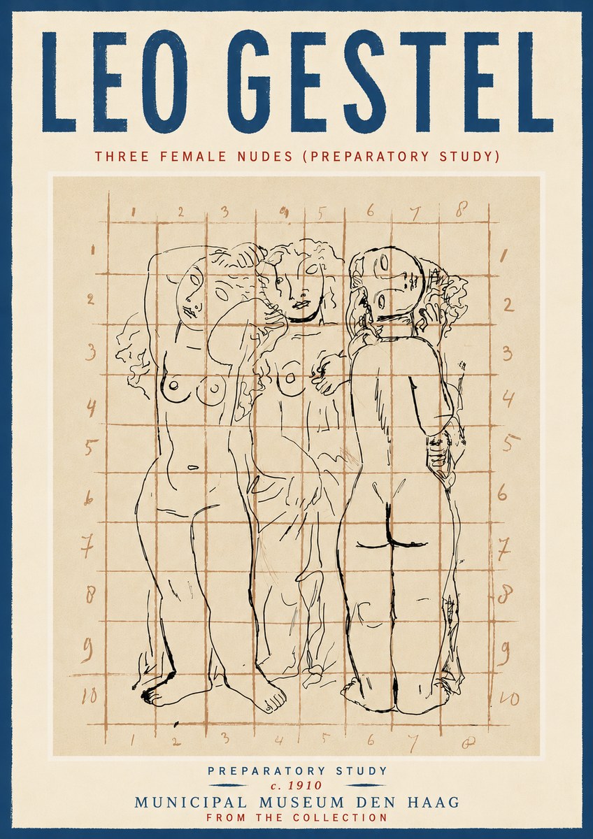 Leo Gestel Three Female Nudes No6 - Plakat