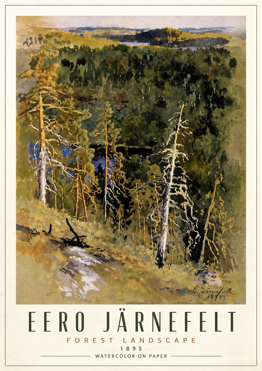 Eero Järnefelt Forest Landscape II No6 - Plakat