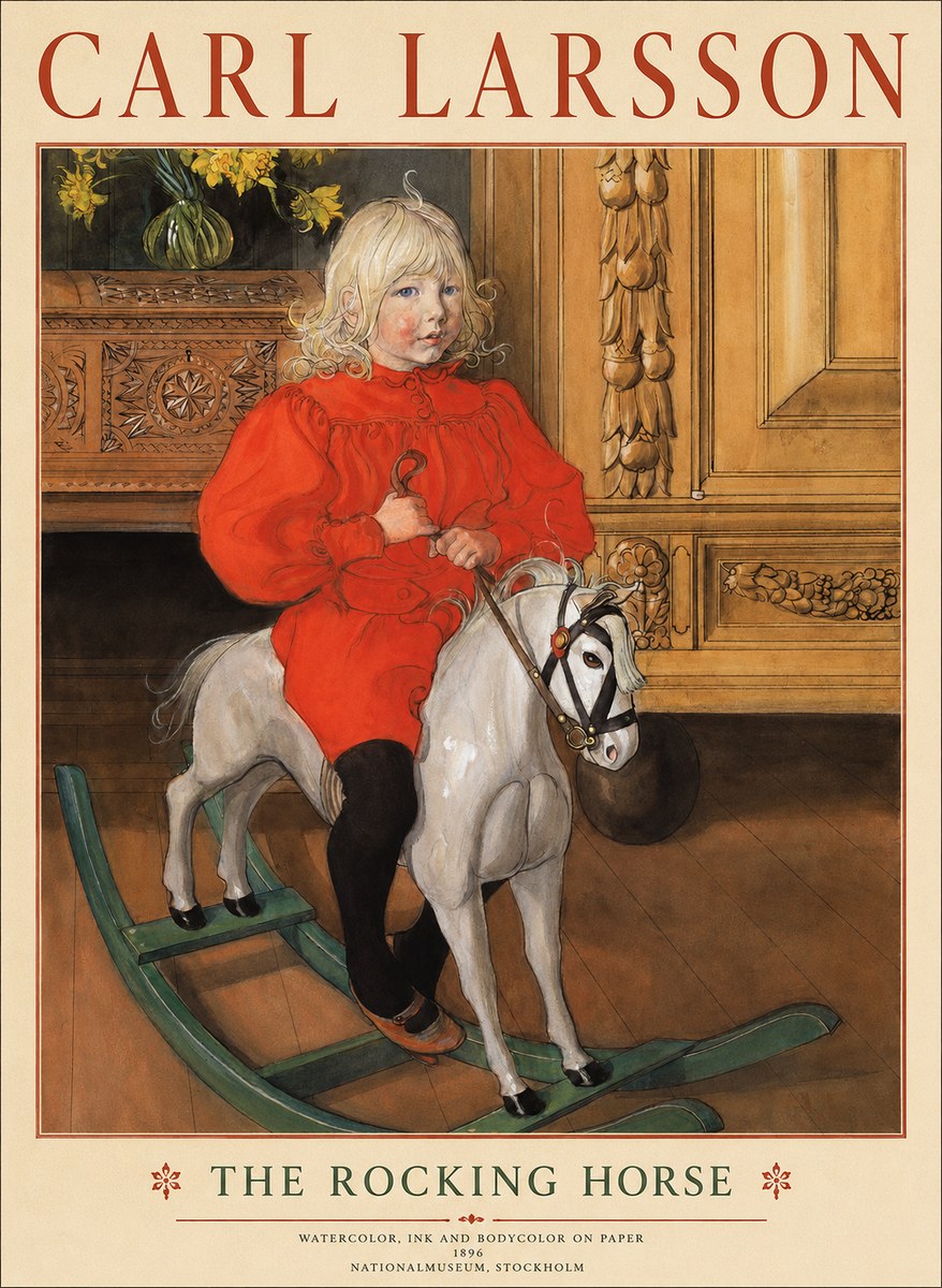 Carl Larsson The Rocking Horse No1 - Plakat