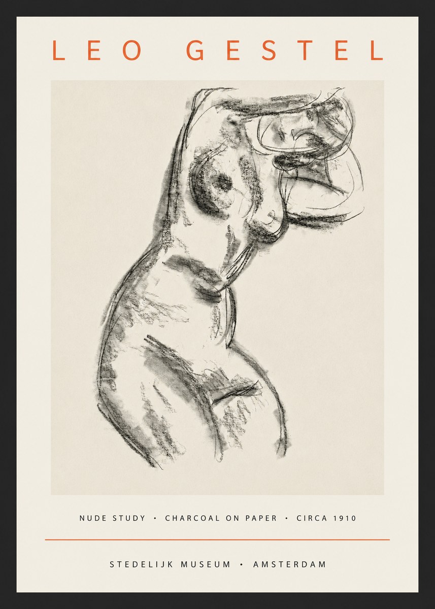 Leo Gestel Study of a Female Nude No4 - Plakat