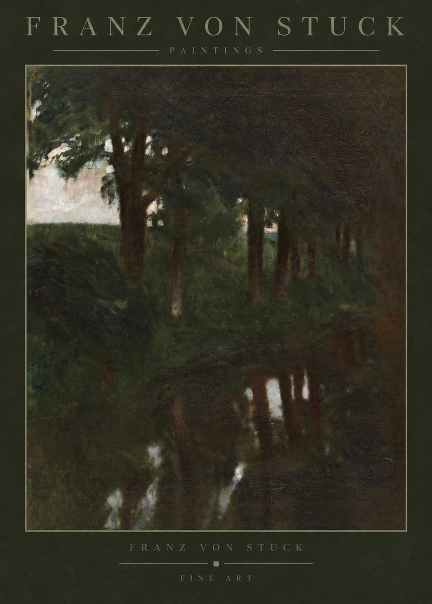 Franz von Stuck Woodland Reflections No5 - Plakat