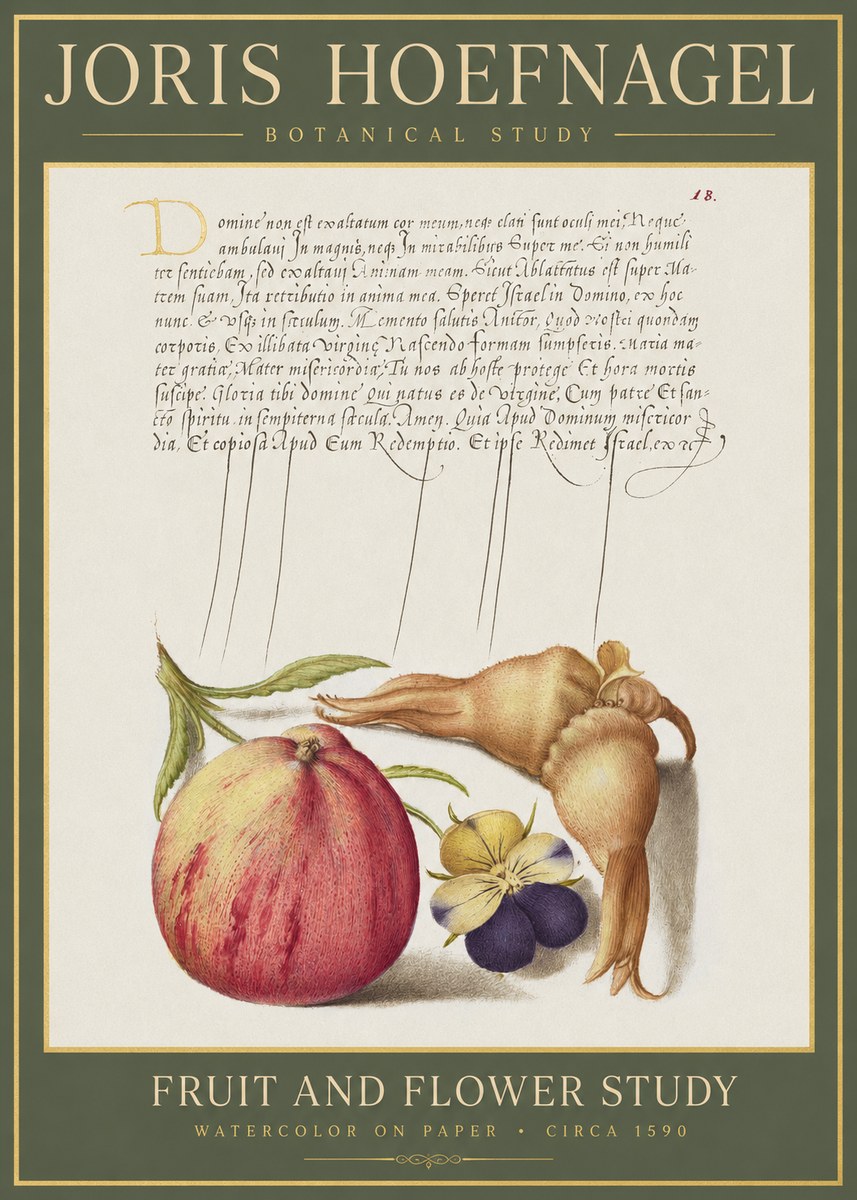 Joris Hoefnagel Fruit and Flower Study No1 - Plakat