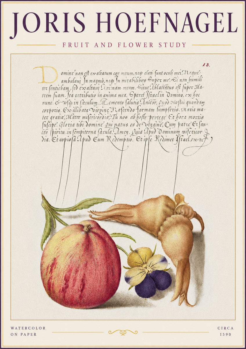 Joris Hoefnagel Fruit and Flower Study No2 - Plakat