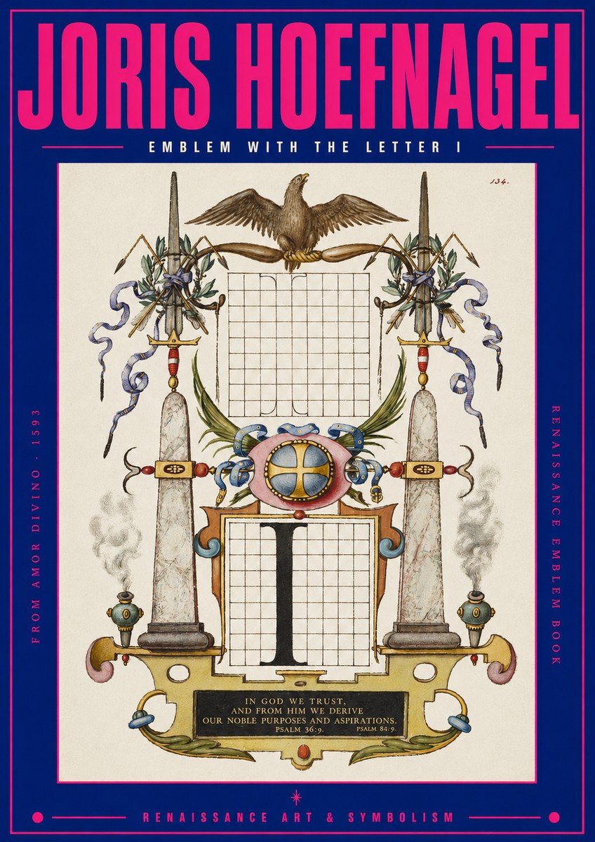Joris Hoefnagel Ornamental Design with Dedicatory Inscription No3 - Plakat
