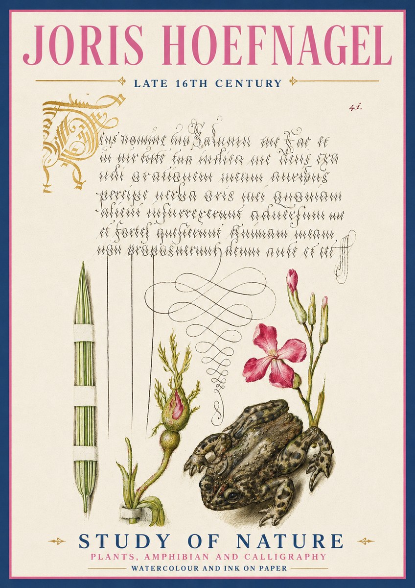 Joris Hoefnagel Study of Nature I No5 - Plakat