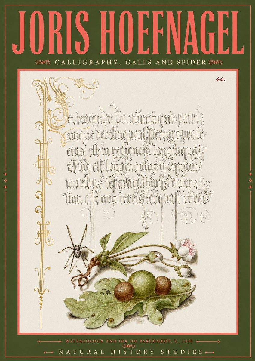 Joris Hoefnagel Plant with Galls and Insect No6 - Plakat