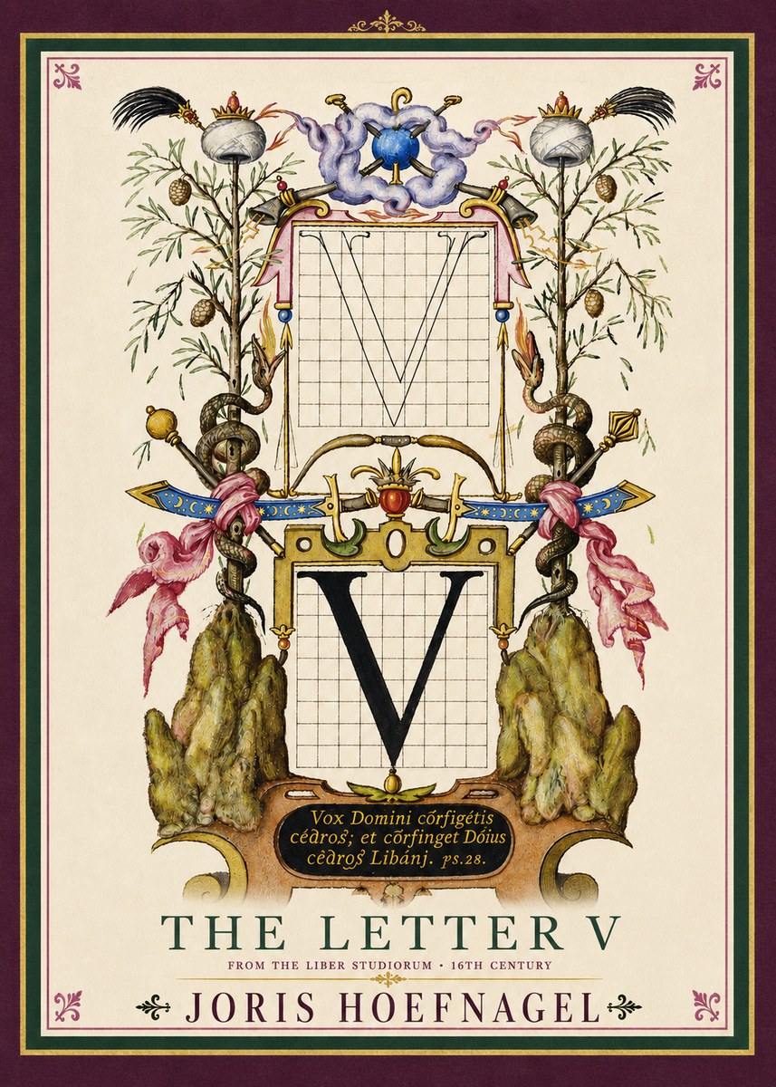 Joris Hoefnagel The Letter V No4 - Plakat