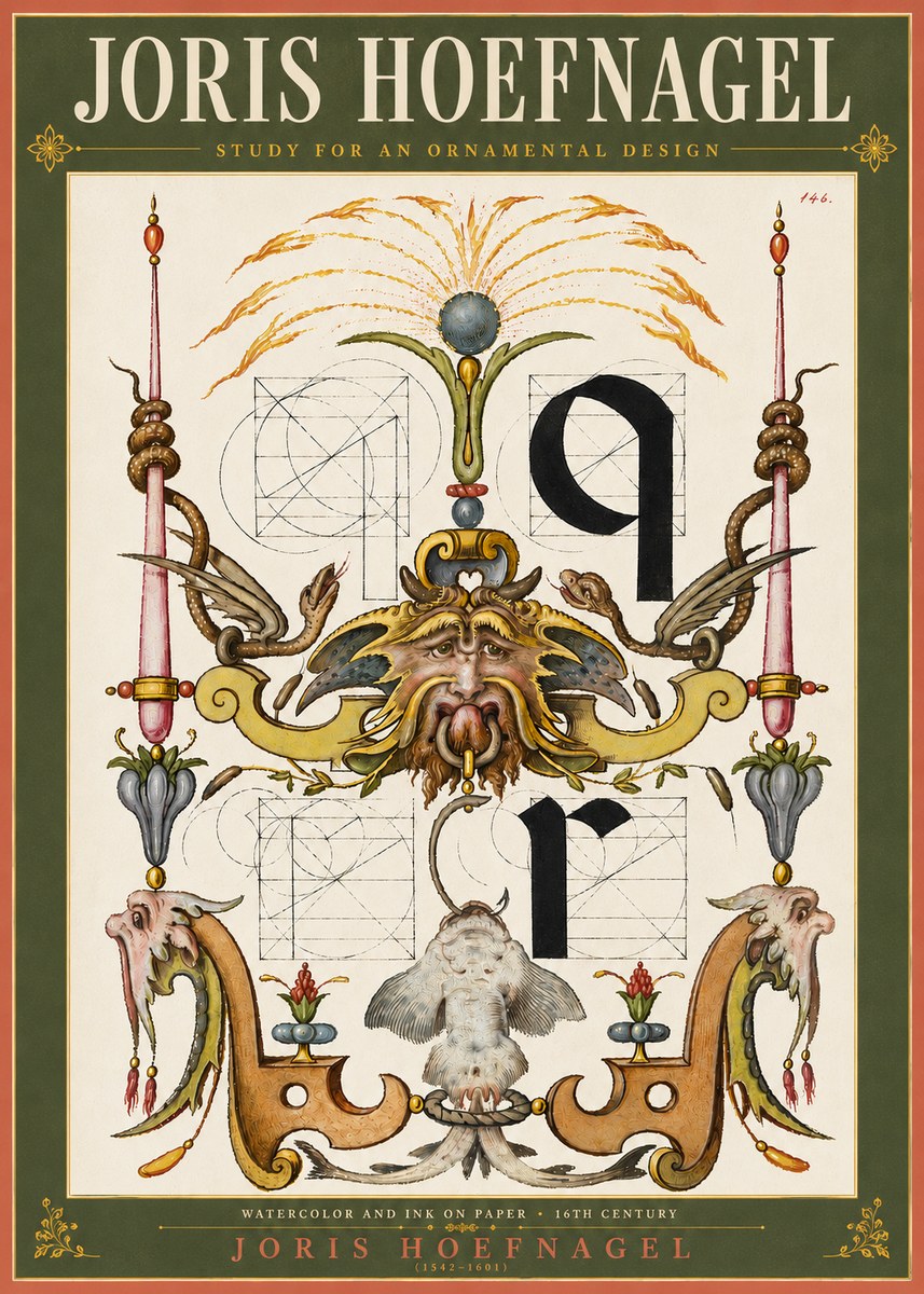Joris Hoefnagel Ornamental Design I No4 - Plakat