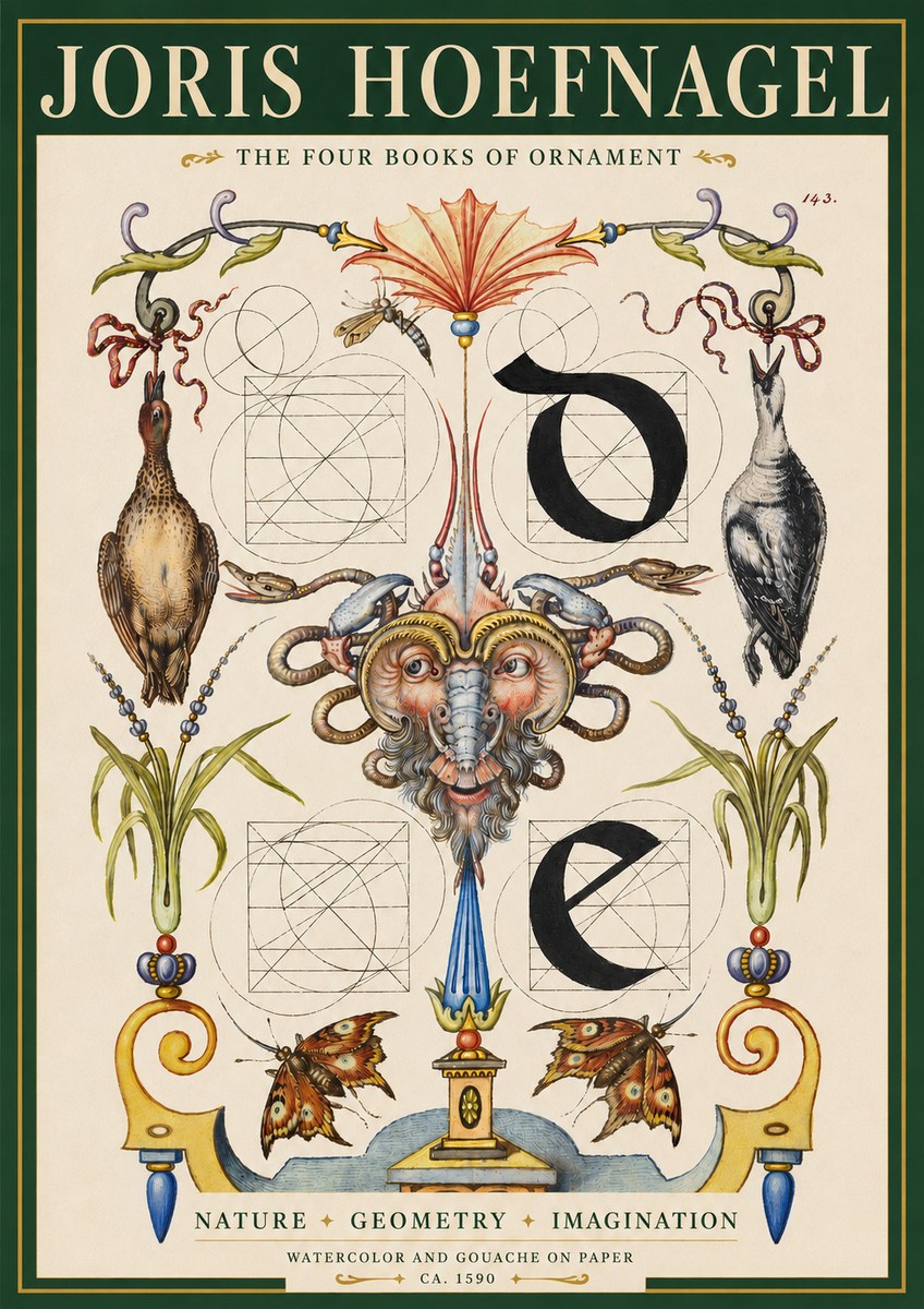 Joris Hoefnagel Ornamental Composition No3 - Plakat