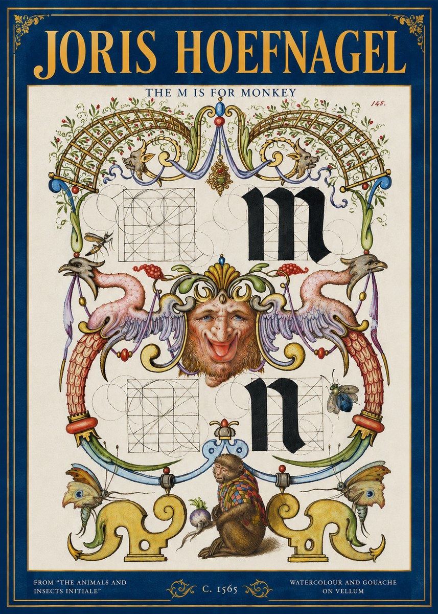 Joris Hoefnagel Grotesques and Ornaments No4 - Plakat