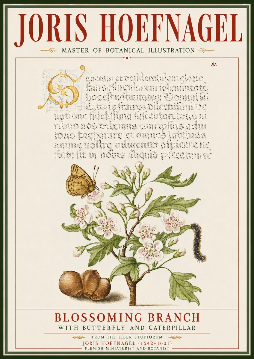 Joris Hoefnagel Blossoming Branch No5 - Plakat