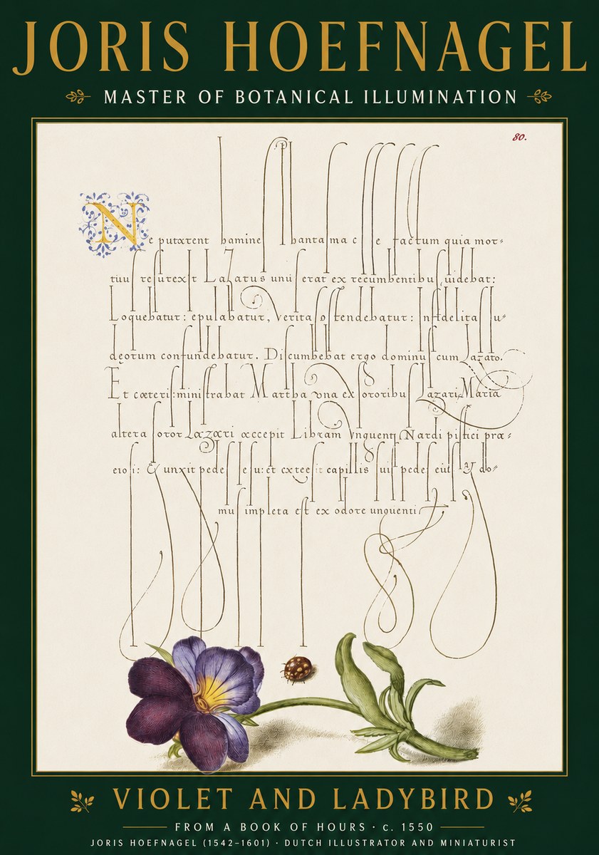 Joris Hoefnagel Violet and Ladybird No4 - Plakat