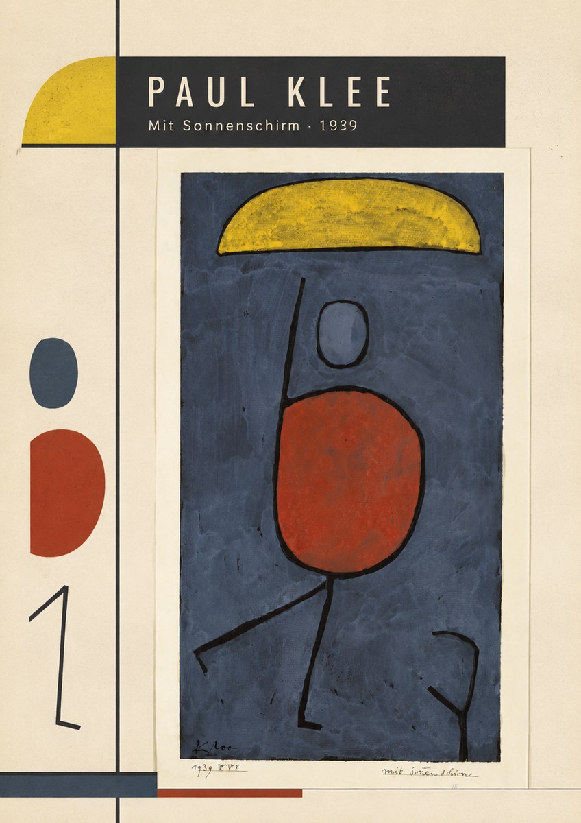 Paul Klee Mit Sonnenschirm No3 - Plakat
